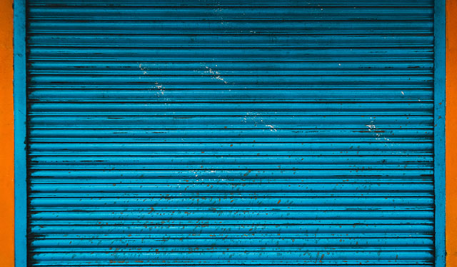 Walk through roll up gate New York